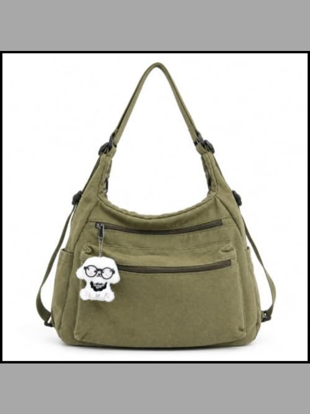 Canvas Convertible Backpack Purse Messenger Bag Satchel